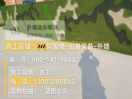 石嘴山 迷彩漆喷涂价格（按平方米计费）